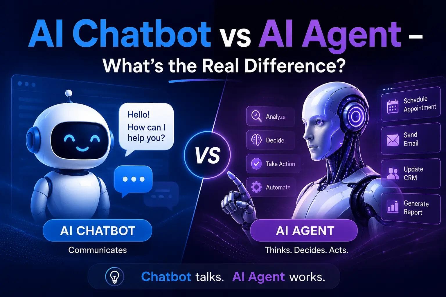 AI Chatbot vs AI Agent – What’s the Real Difference?